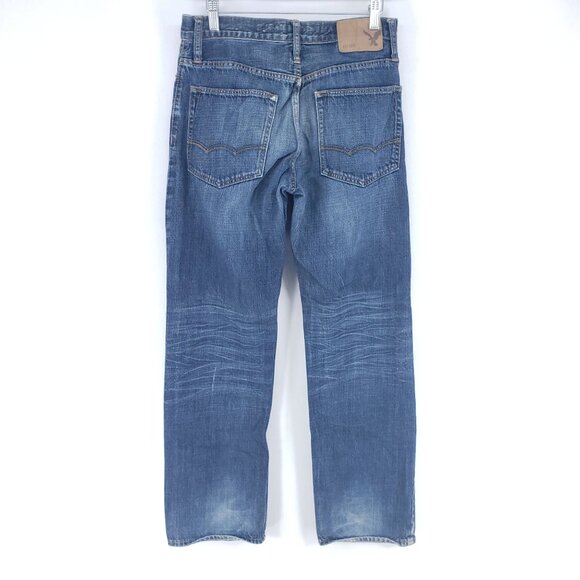 American Eagle Denim Jeans Mens Size 28/30 Relaxed Straight Blue - Picture 3 of 8
